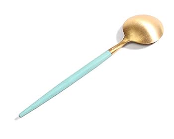 クチポール　GOA ターコイズ&ゴール　デザート・ティースプーン　10本セット GOA Turquoise Silver [ ゴア ターコイズ シルバー